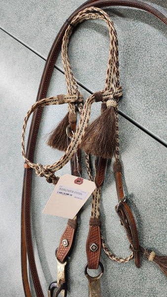 Braided Horsehair Headstall Set