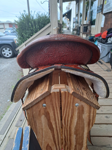 15" Hereford Tex Tan Barrel Racing Saddle