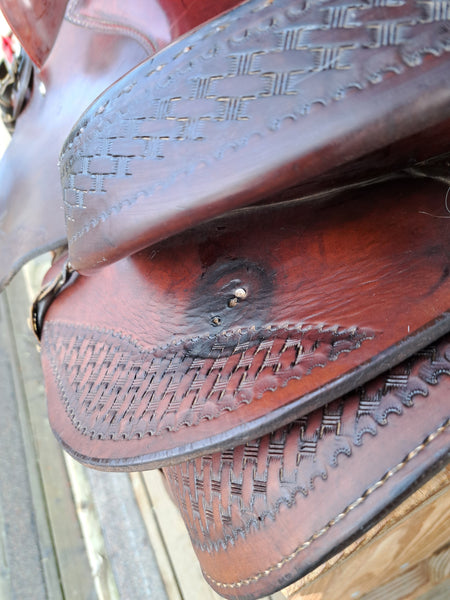 16" Diamond H Western Saddle