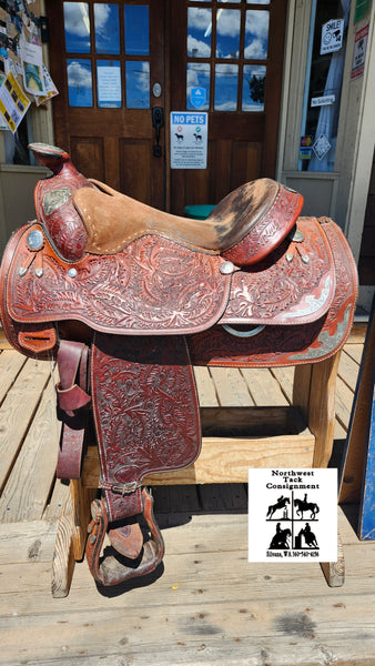 15.5" Hereford Tex Tan Western Equitation Show Saddle