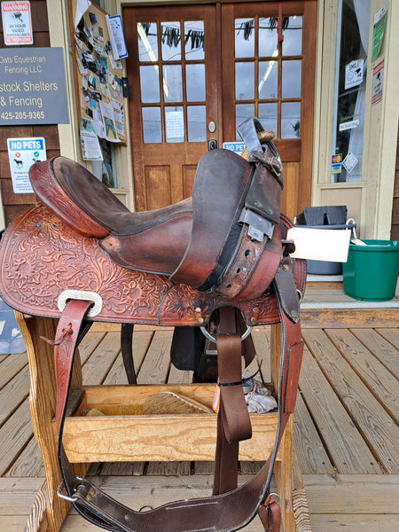 15" Tex-Tan Barrel Racing Saddle