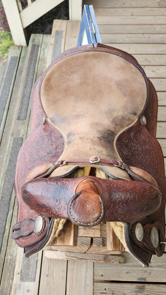 14.5" Crates Mustang Western Equitaiton Show Saddle