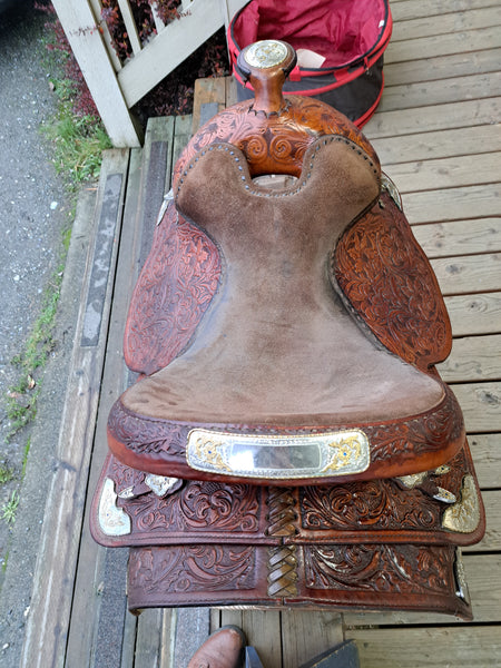 15" Vintage Circle Y Barrel Saddle
