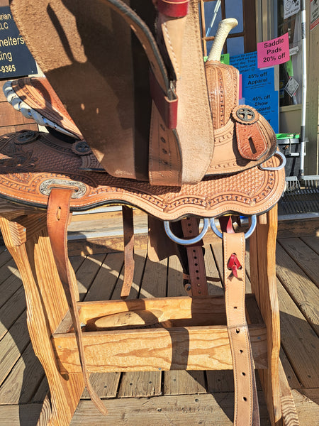 15" Double T Barrel Racing Saddle