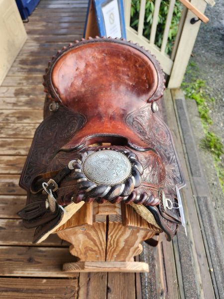 16" Vintage Broken Horn Western Equitation Show Saddle