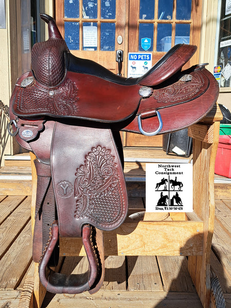15" Circle Y Calico Western Trail Saddle