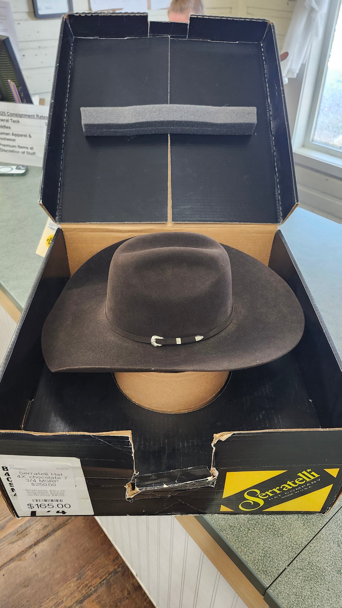 Serratelli Hat 4X - Chocolate, 7 3/4