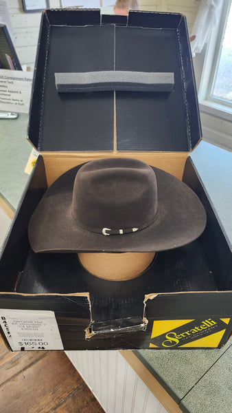 Serratelli Hat 4X - Chocolate, 7 3/4