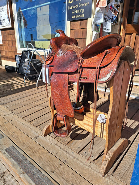 15" Vintage TexTan Western Saddle