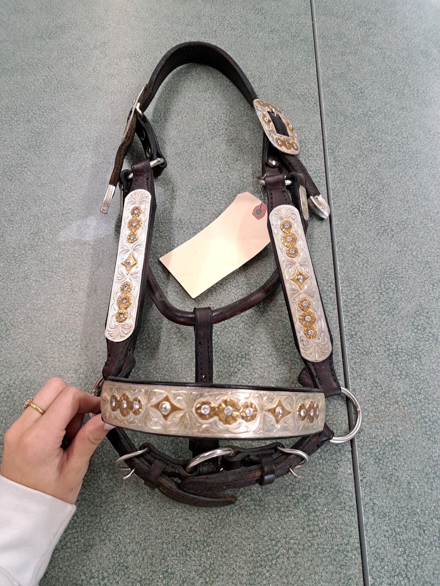 Tory Leather Blue Bonnet Congress Halter