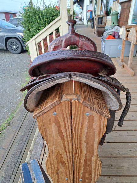 16" Diamond H Western Saddle