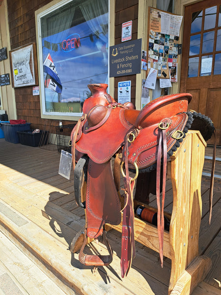 16" Red Sky Saddles Wade Ranch Roper Mule Saddle