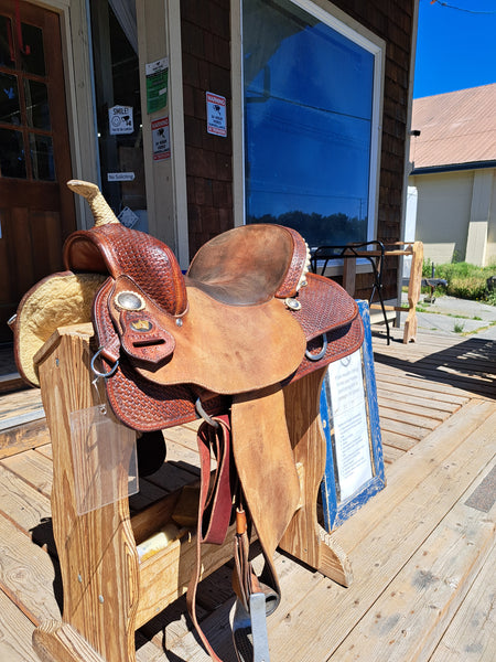 14" About the Horse Black Rhino Barrel Saddle