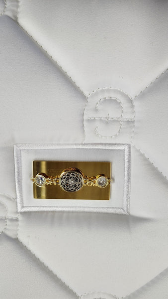 Equestrian Stockholm Dressage pad with Gold Charm