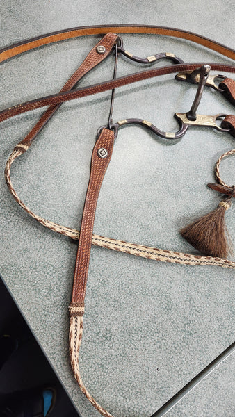 Braided Horsehair Headstall Set