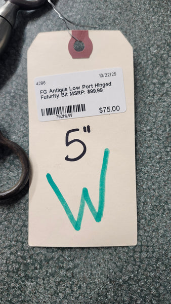 5" FG Antique Low Port Hinged Futurity Bit