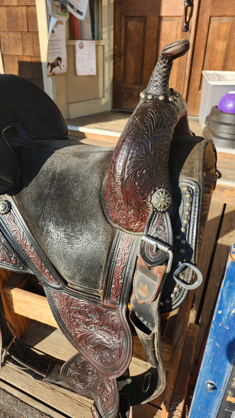 14.5" Tammy Fischer by Circle Y Treeless Barrel Saddle