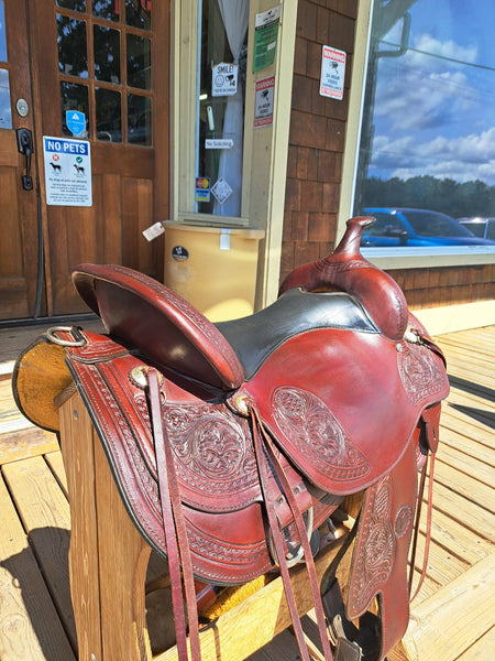 17" Circle Y Basket Flower Trail Saddle