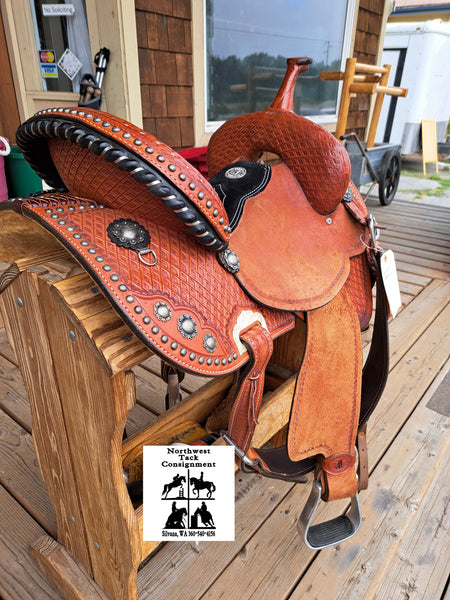 14" Double J Pozzi Pro Racer Barrel Saddle