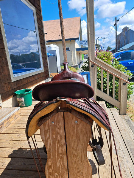 17" Circle Y Basket Flower Trail Saddle