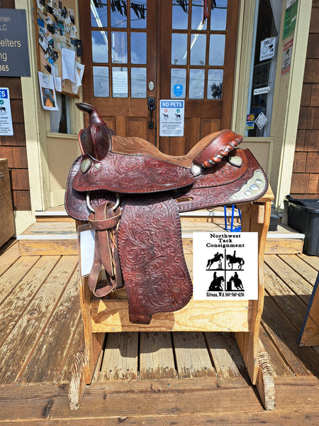 15.5" Vintage Hereford Tex Tan Western Saddle