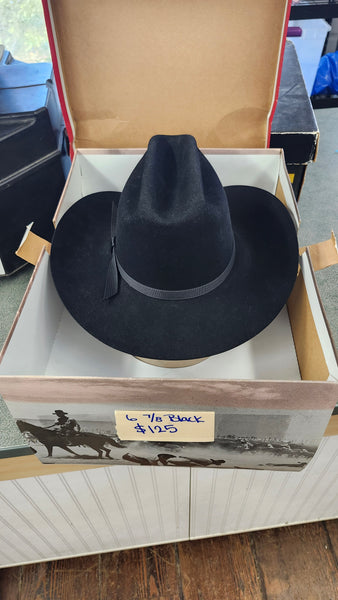 Stallion by Stetson Hat - Black, 6 7/8