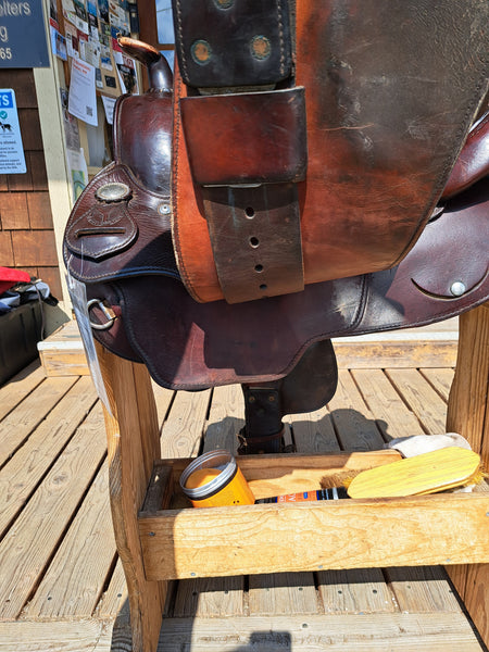 15" Circle Y Arabian Round Skirt Western Trail Saddle