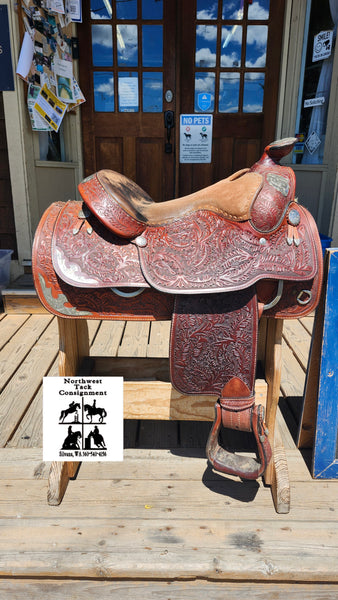 15.5" Hereford Tex Tan Western Equitation Show Saddle