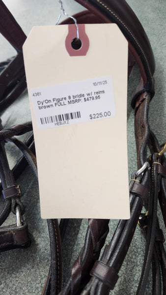 FULL Dy'On Figure 8 Bridle with reins