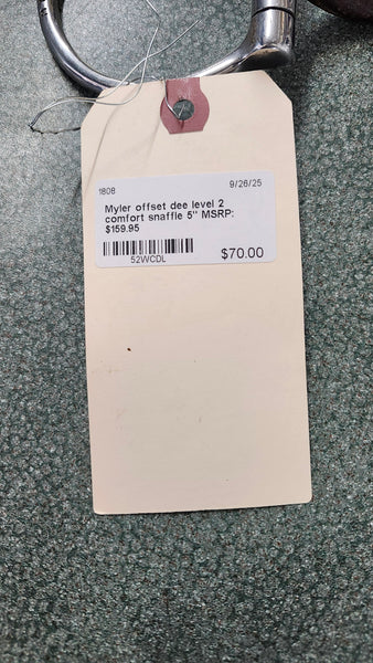 5" Myler Offset Dee Level 2 Comfort Snaffle