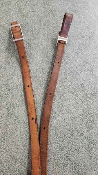 Braided Leather Loop Reins