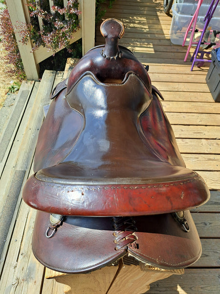 15" Circle Y Arabian Round Skirt Western Trail Saddle