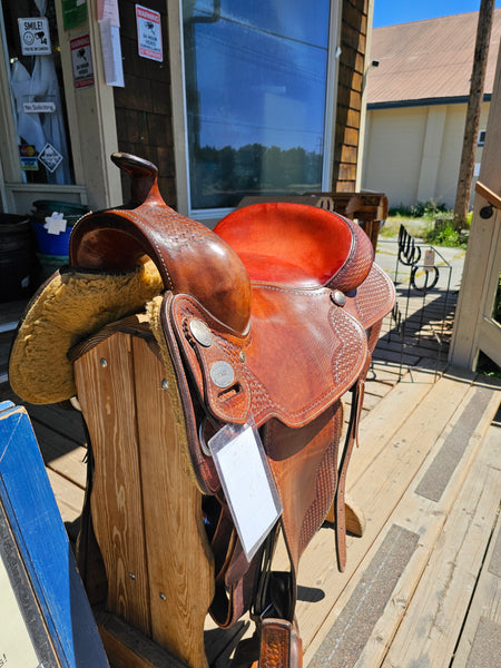 ON TRIAL 16" Crates Dan Roeser Working Cowhorse Saddle