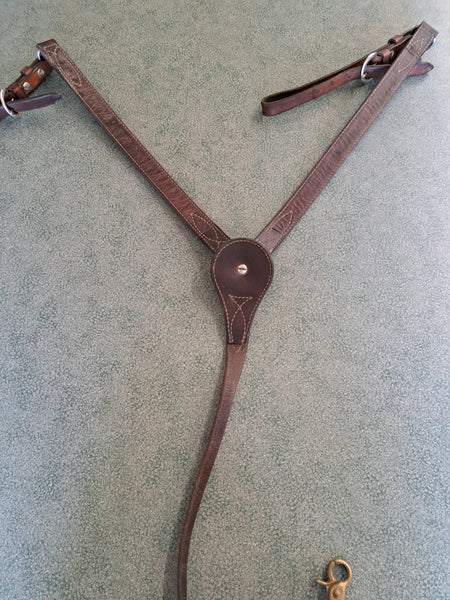 Tooled Leather Breast Collar