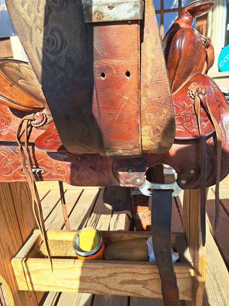 15" Vintage TexTan Western Saddle