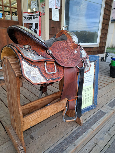14" Tough 1 Silver Royal Extreme Silver Show Saddle