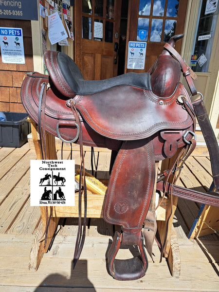 15" Circle Y Omaha Flex2 Western Trail Saddle