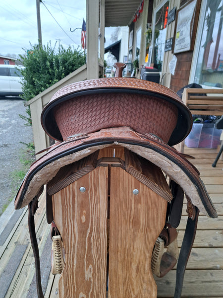 17" (Sits 16") Hilason Western Equitation Show Saddle