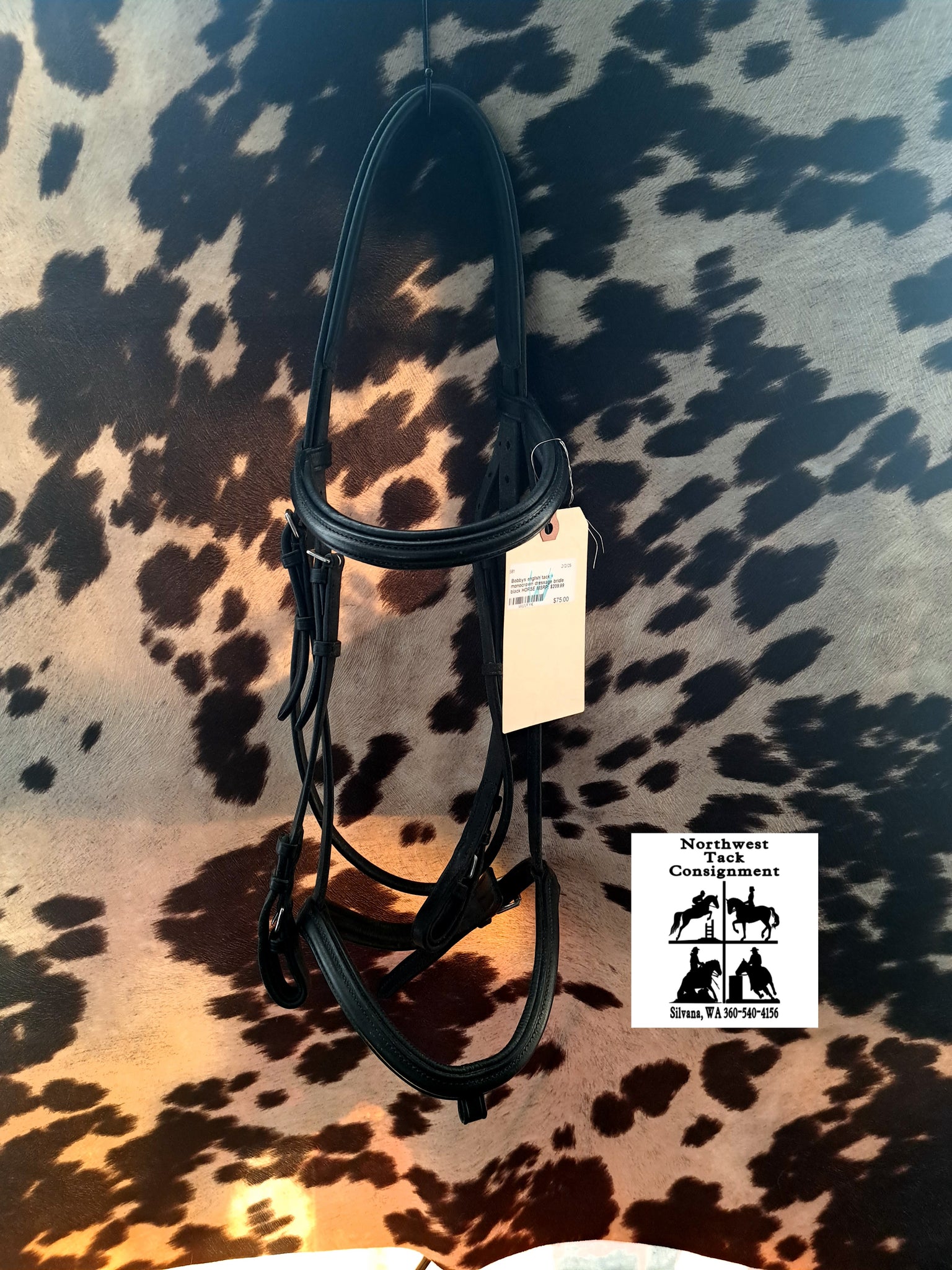 FULL Bobbys English Tack Monocrown Dressage Bridle