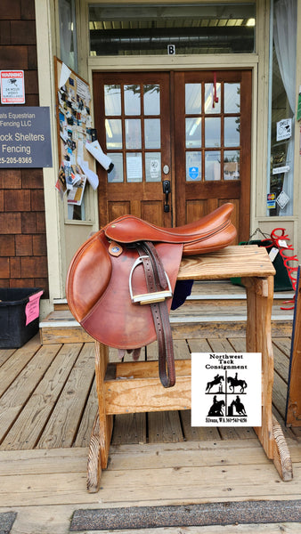 17" Bates Elevation H Close Contact Jumping Saddle