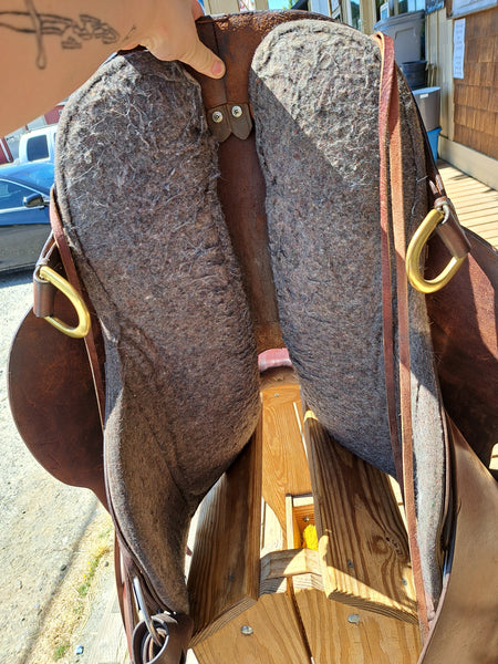 16.5" Tucker High Plains Round Skirt Western Trail Saddle