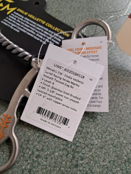 New! 5 1/8" Metalab Twisted Gag Bit