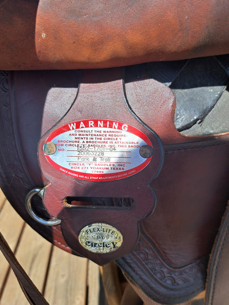 17" Circle Y Basket Flower Trail Saddle