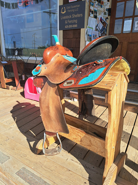 15" Double T Barrel Saddle