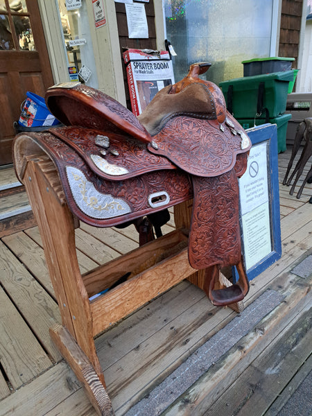 15" Vintage Circle Y Barrel Saddle
