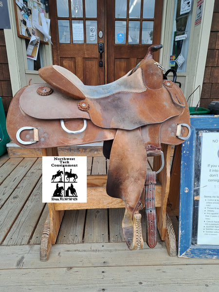 15" Silver Mesa Rough Out Work Saddle