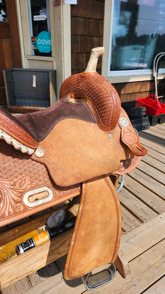 14" Circle Y Arizona Snowflake Barrel saddle