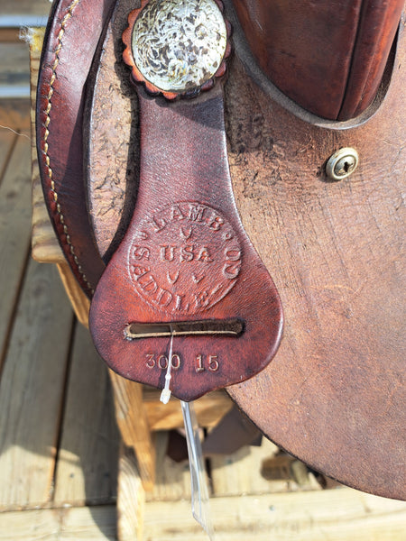 15" Lamb Co Barrel Racing Saddle