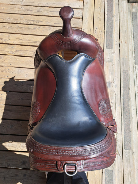 17" Circle Y Basket Flower Trail Saddle