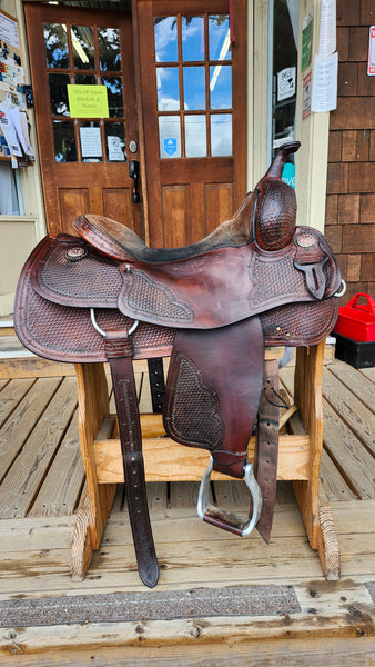 ON TRIAL 16" Jim Taylor Larry Trocha Cowhorse Saddle